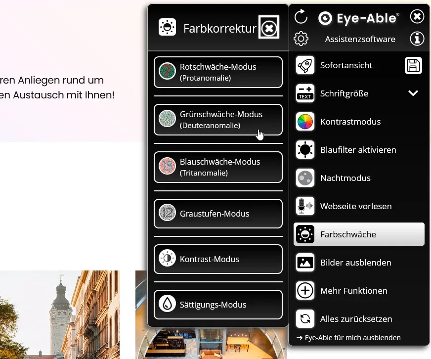 Eye Able Filter mit Möglichkeiten